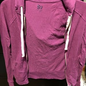 purple light weight zip up